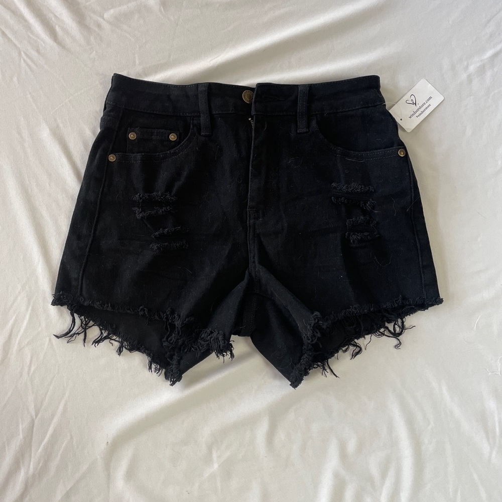 Kids black Jean shorts